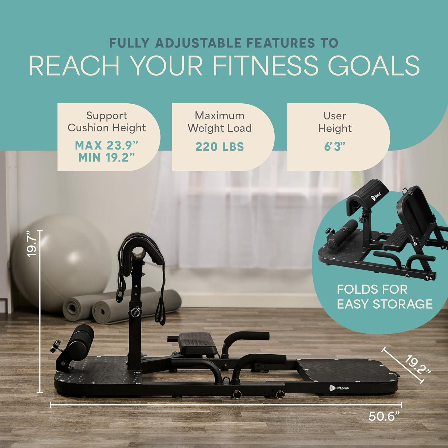 Hip Thrust Machine – Adjustable Glutes Workout Equipment for Home – Gluteblast F