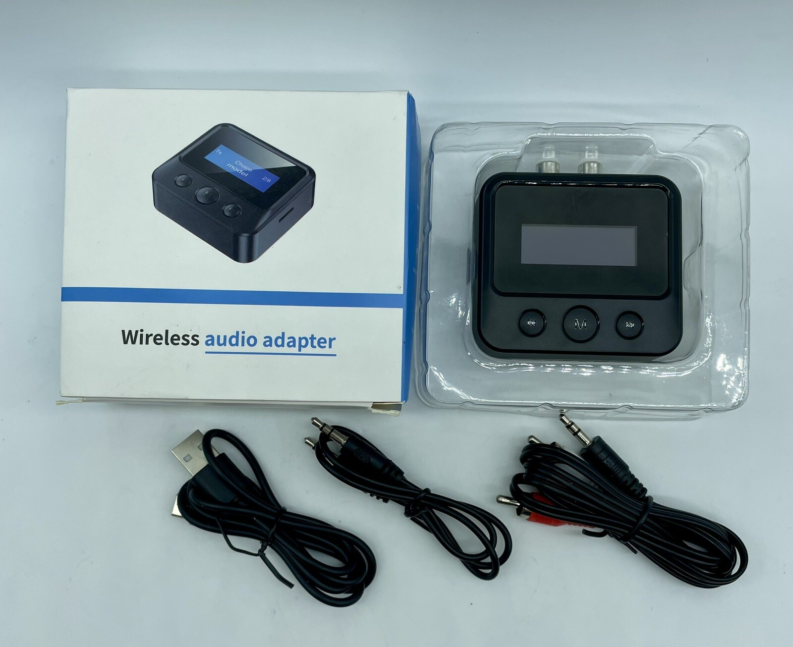 Bluetooth Transmitter Receiver Audio Adapter for Home Stereo Game RCA 3.5mm AUX
