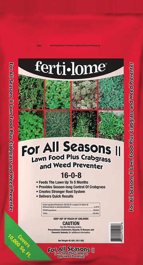 All Seasons Lawn Food + Crabgrass and Pre-emergent Weed Preventer 16-0-8 (40 lb)