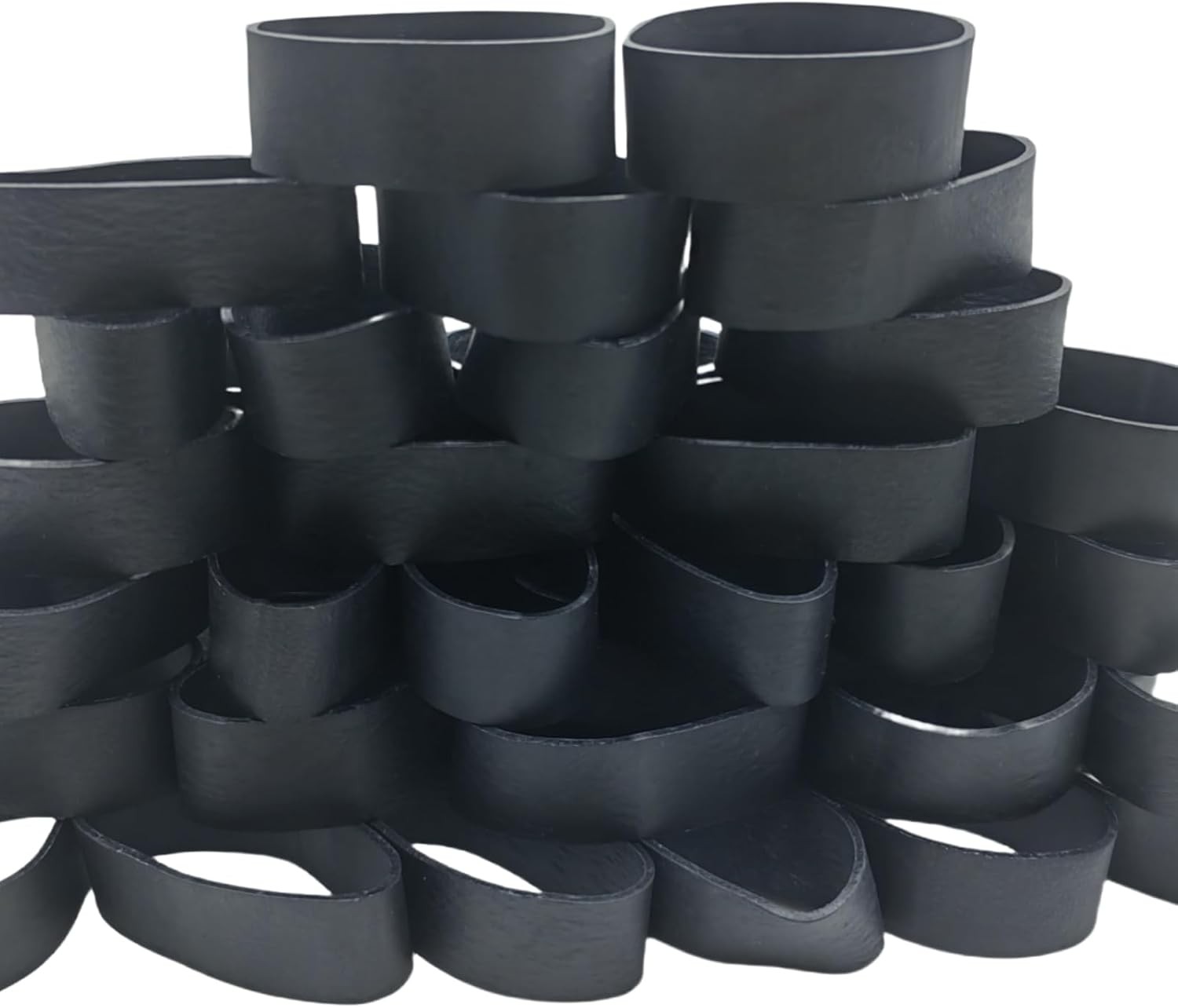 Tactical Rubber Bands Size #92 (2 1/2'' x 3/4''), 50 Pcs Black Thick