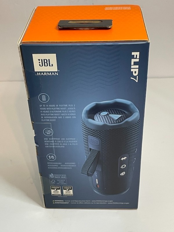 JBL Flip 7 Wireless Bluetooth Speaker Compact Size in Vibrant Blue Tone