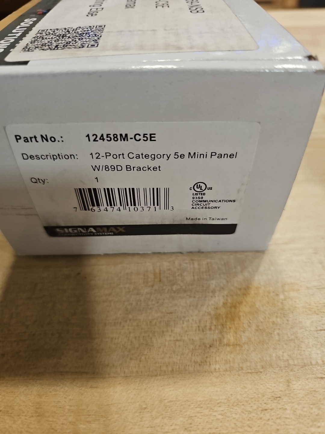Signamax 12458M CAT5E 12 Port Mini Patch Panel BRAND NEW SEALED BOX