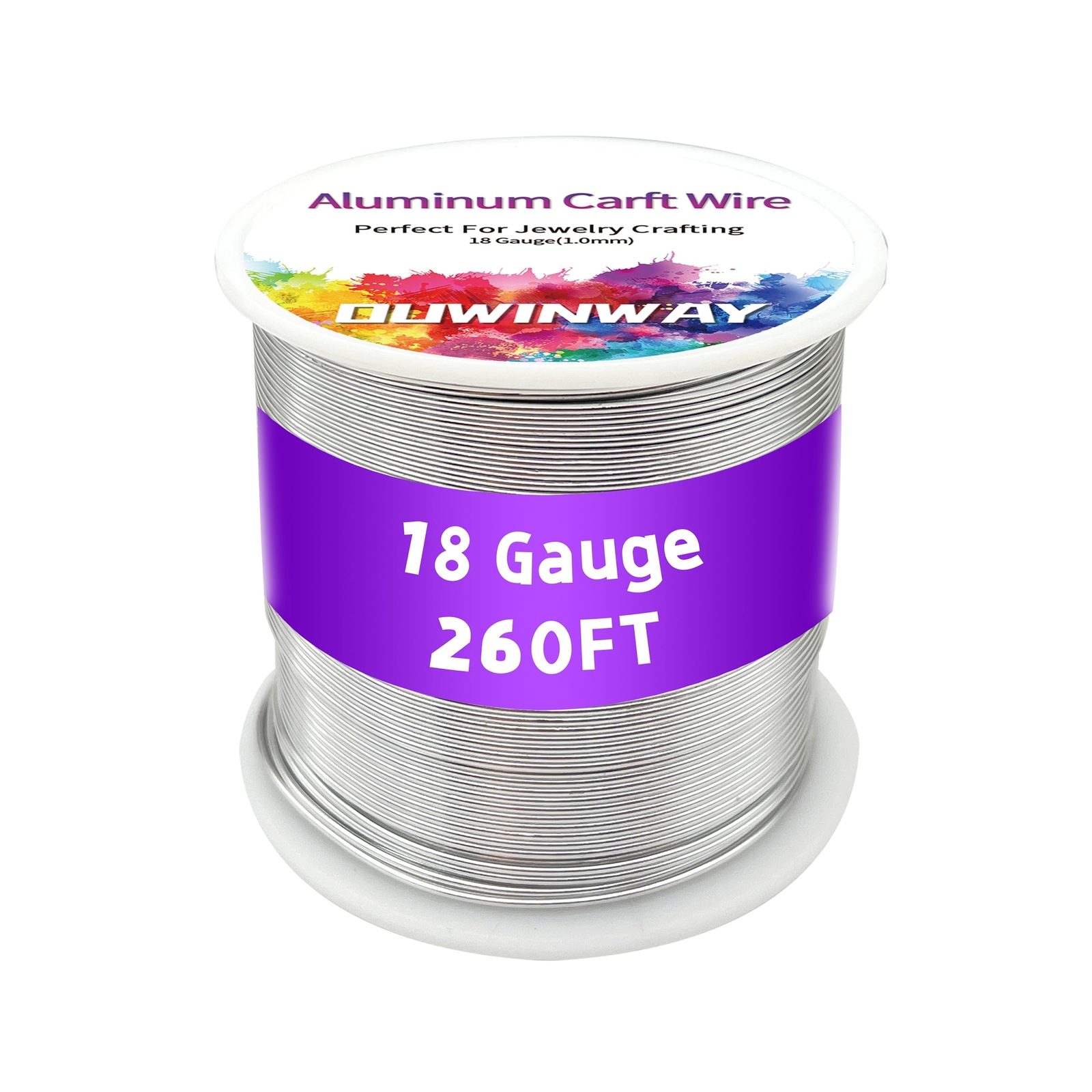 18Gauge Silver Aluminum Crafts Wire 260FT for Jewelry Crafting Gemstone Metal...