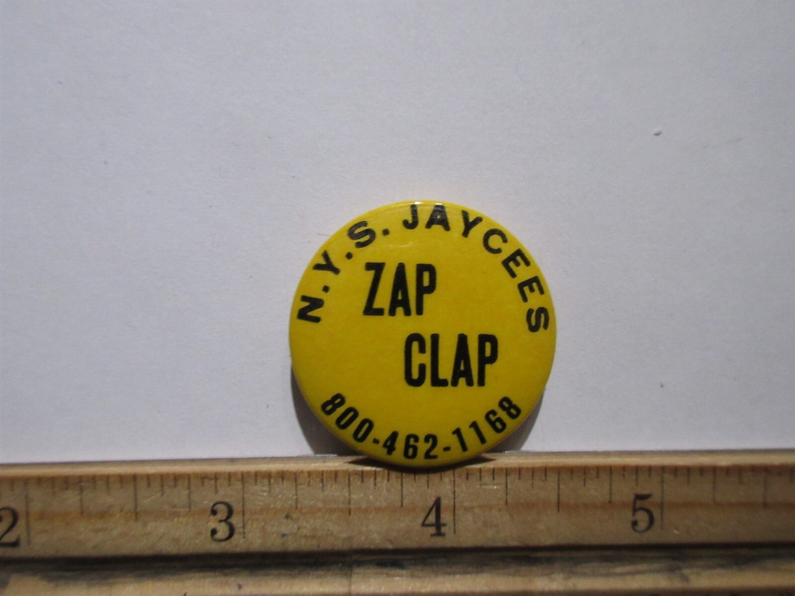 New York State Jaycees ZAP CLAP pinback button 1.25"