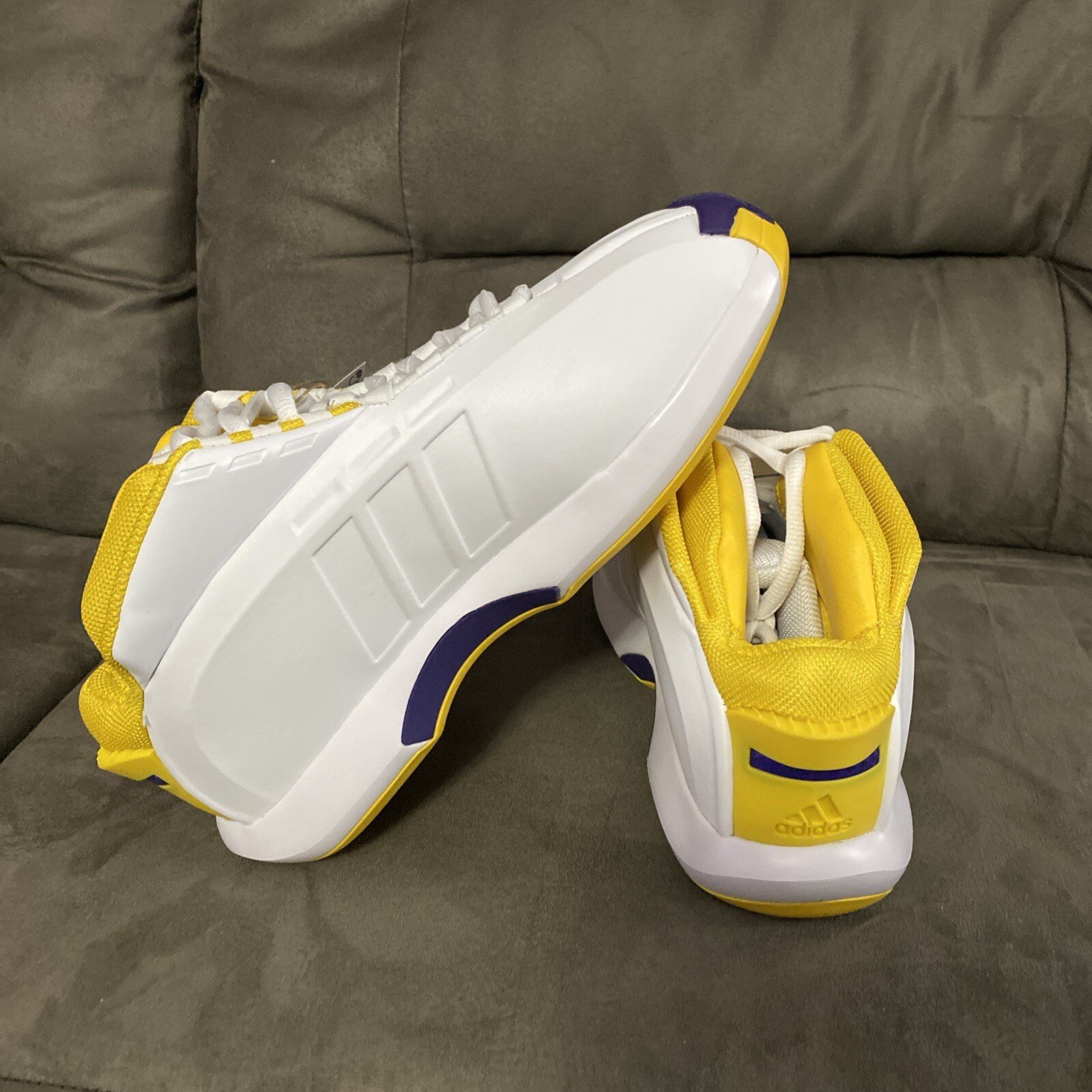 NWT adidas Originals Crazy 1 Koby Lakers GY8947 White Yellow Purple Men Size 7.5