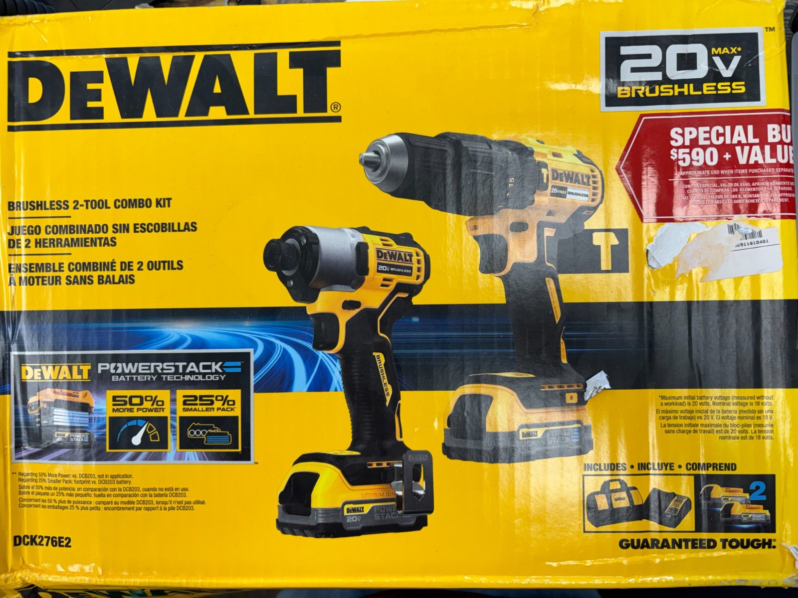 NEW DEWALT DCK276E2 20V Impact Driver