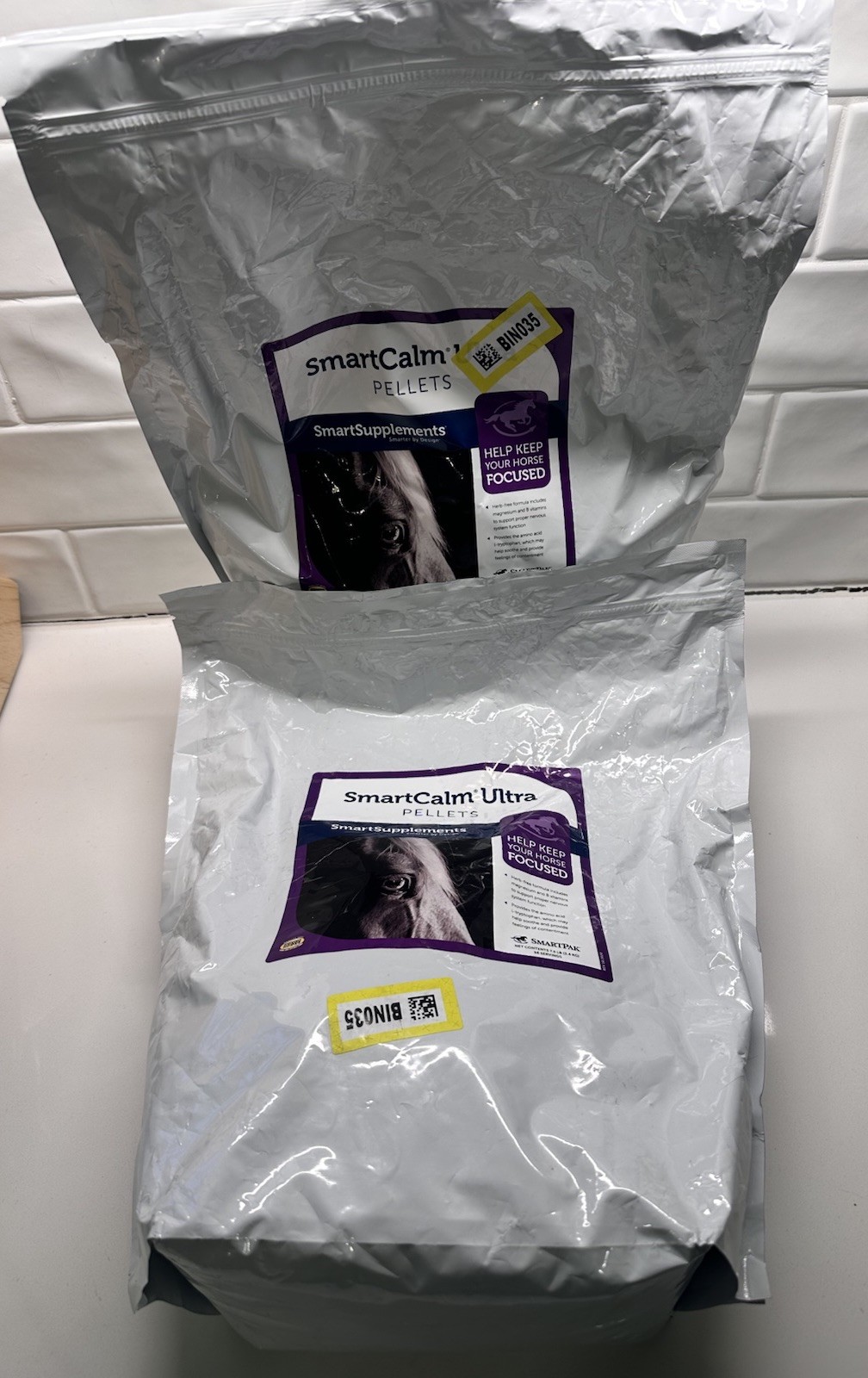Lot of 2 NEW SmartCalm Ultra Pellets For Horses 7.5 lb Bag