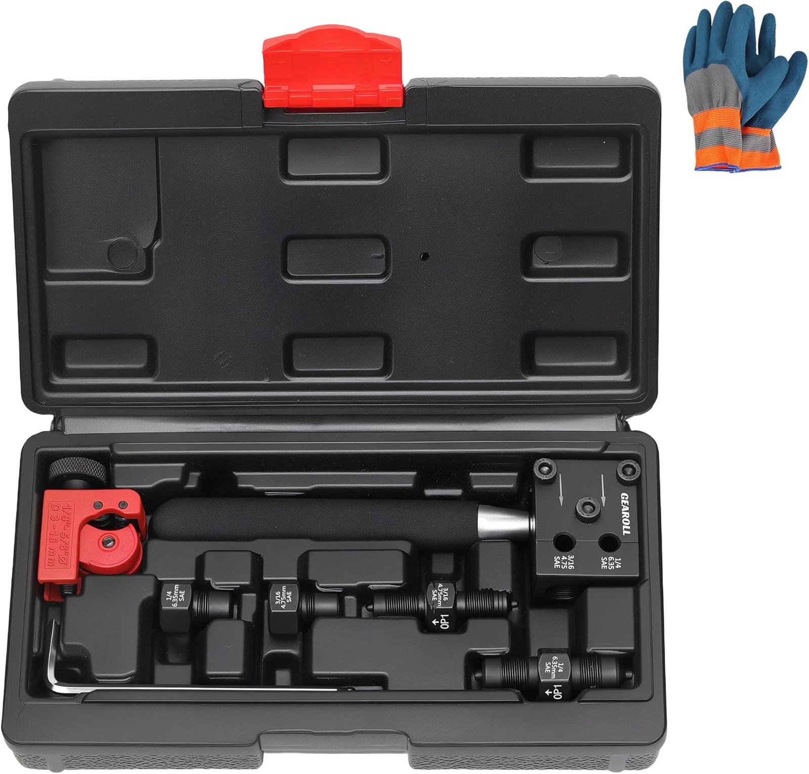 Brake Line Flaring Tool Kit, 3/16" 1/4" SAE Double Flare Tool for Brake Lines