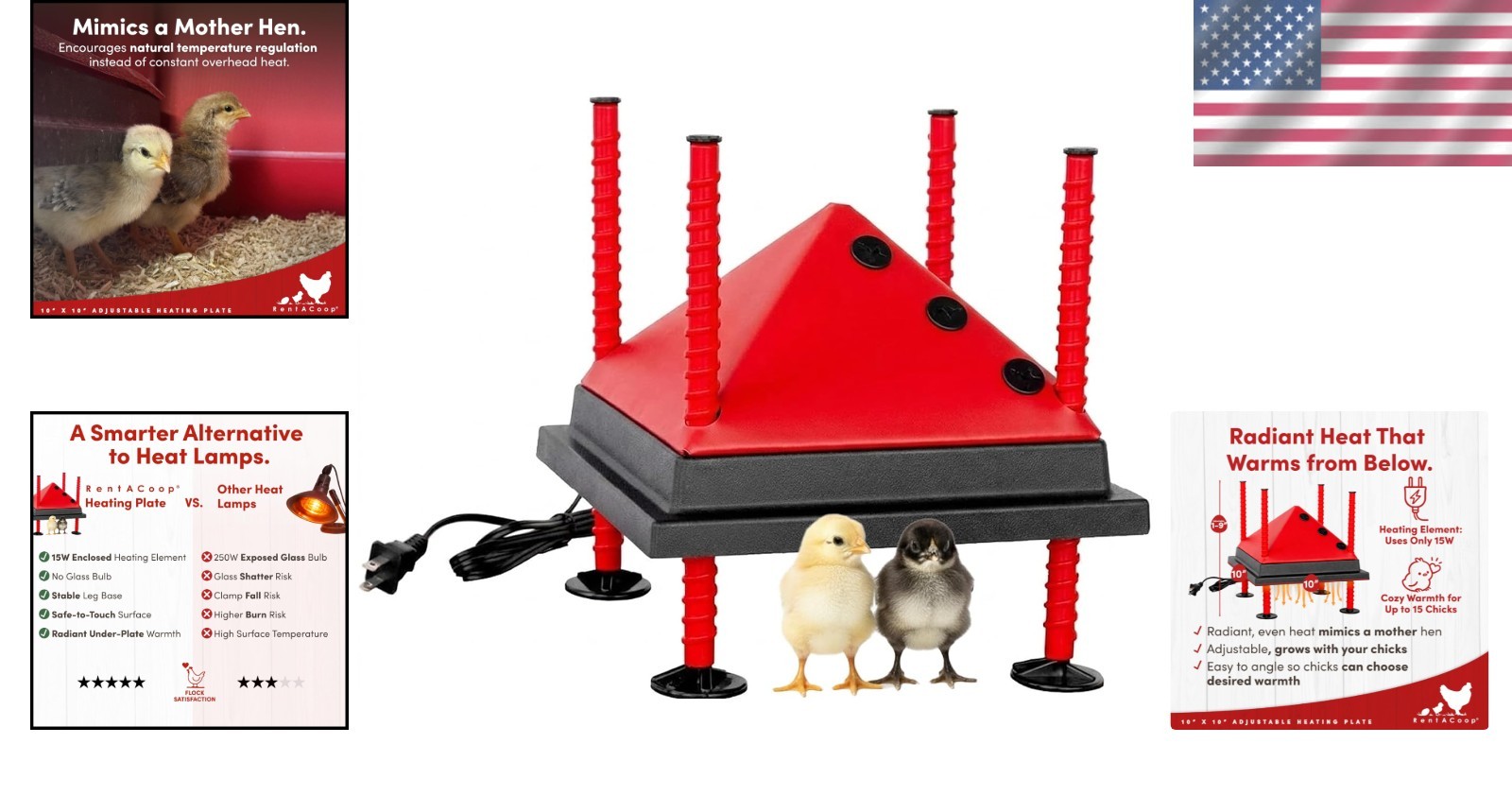 Chick Brooder Heat Plate - 15W Energy-Efficient Heater