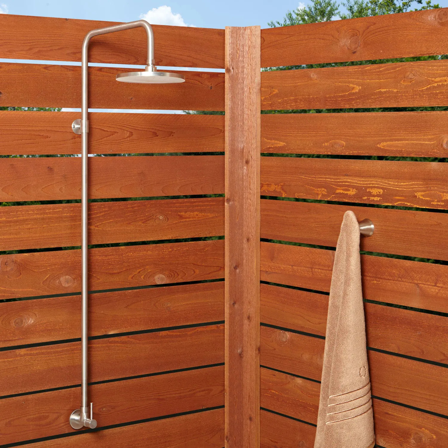 Signature hardware 401594 Stainless Steel Outdoor Shower Trim with Single
