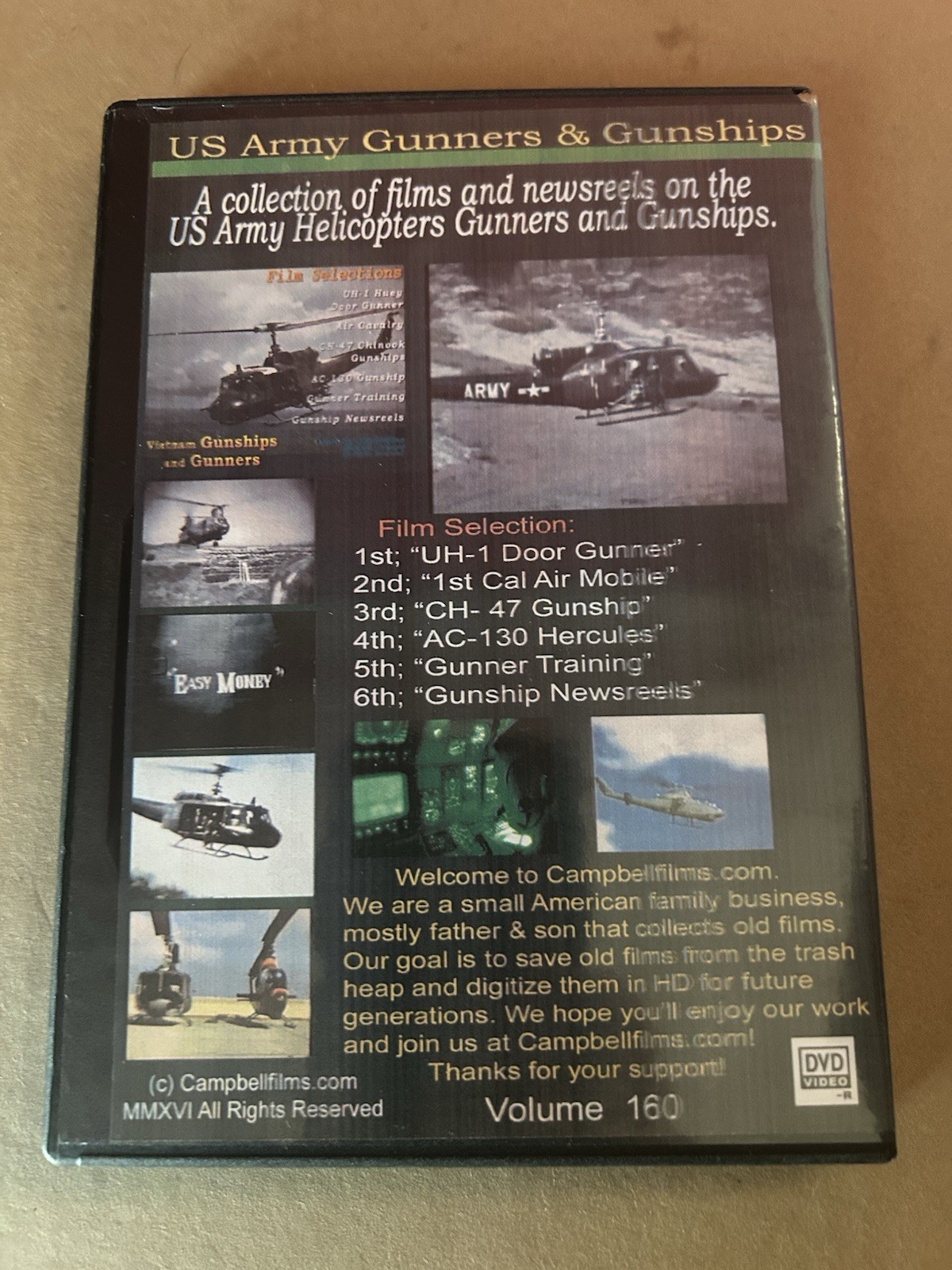 Vietnam Gunships & Gunners DVD Campbell Films Free Shipping!