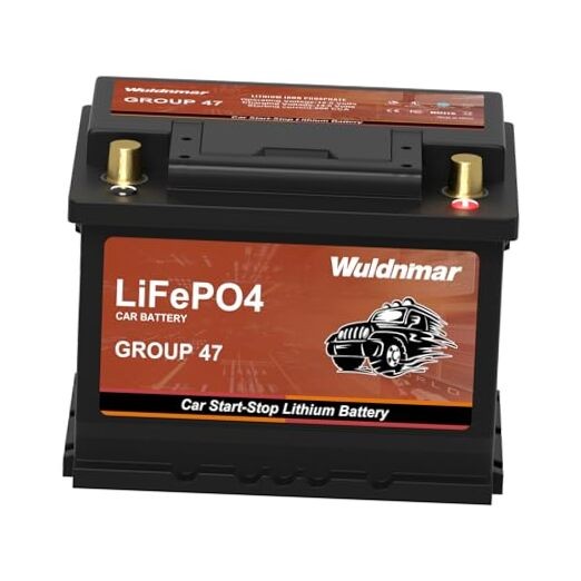 12V BCI Group 47 LiFePO4 Lithium Car Battery 600CCA Lightweight g47-lithium