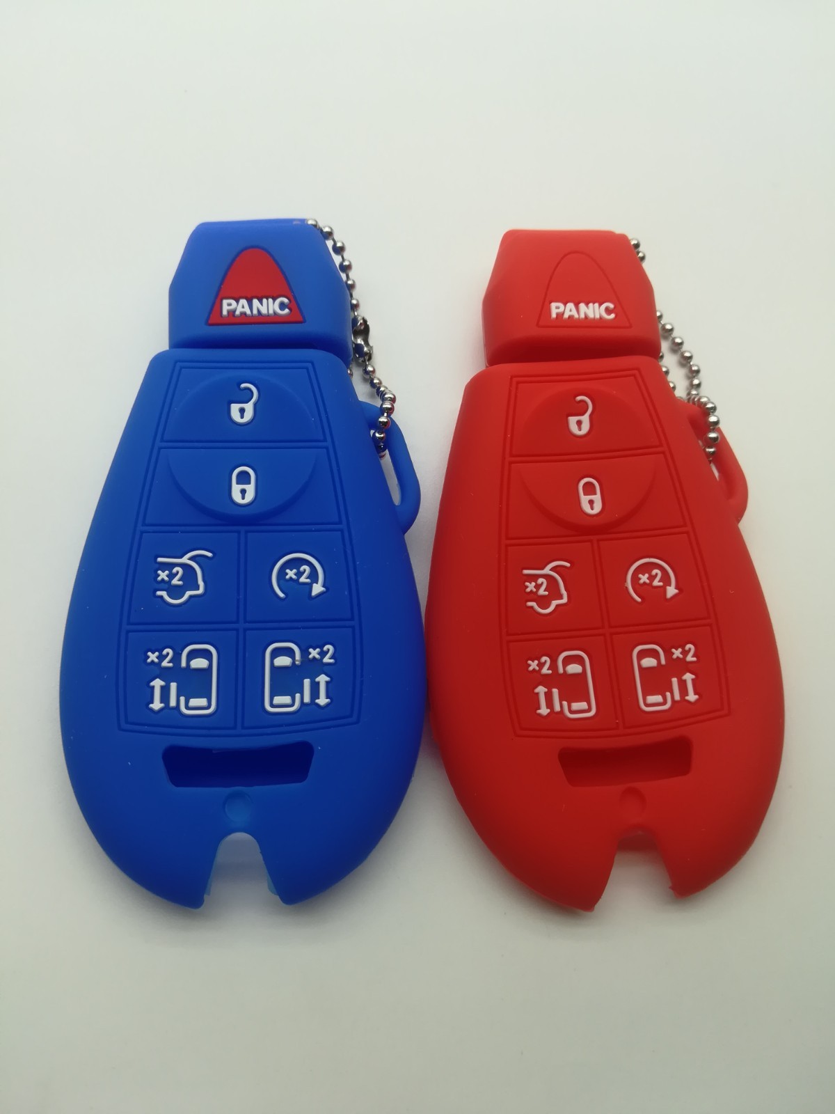 2*Silicone Fob Key Cover for 2008-2020 Dodge Grand Caravan Chrysler Town&Country
