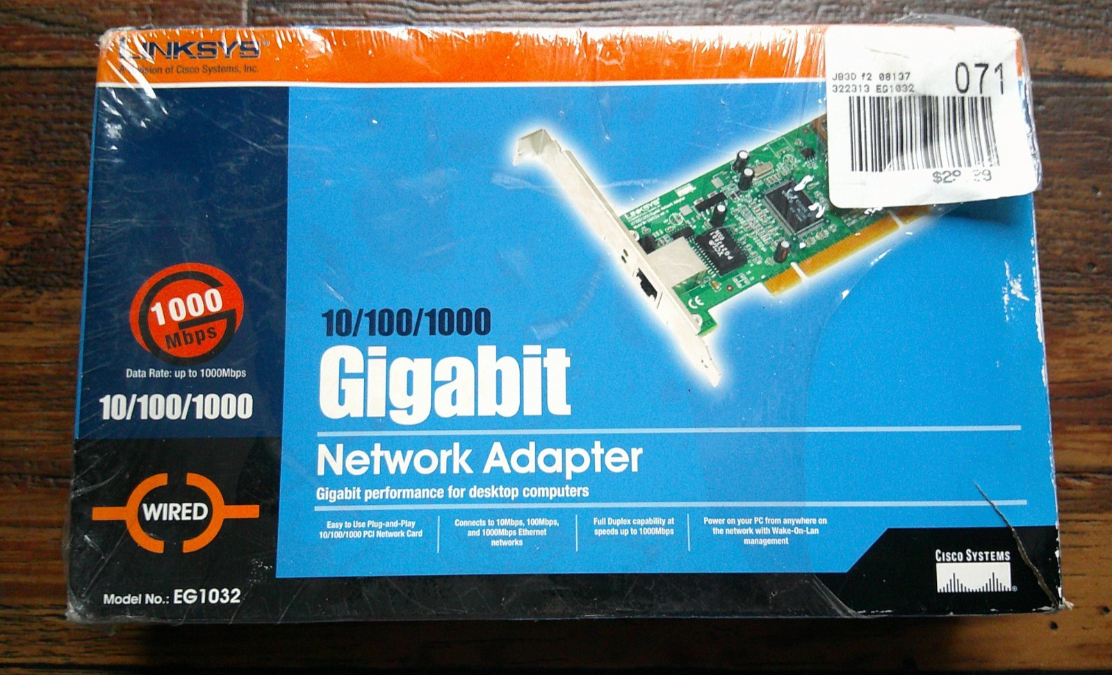 Linksys EG1032 Instant Gigabit Desktop PCI Network Adapter