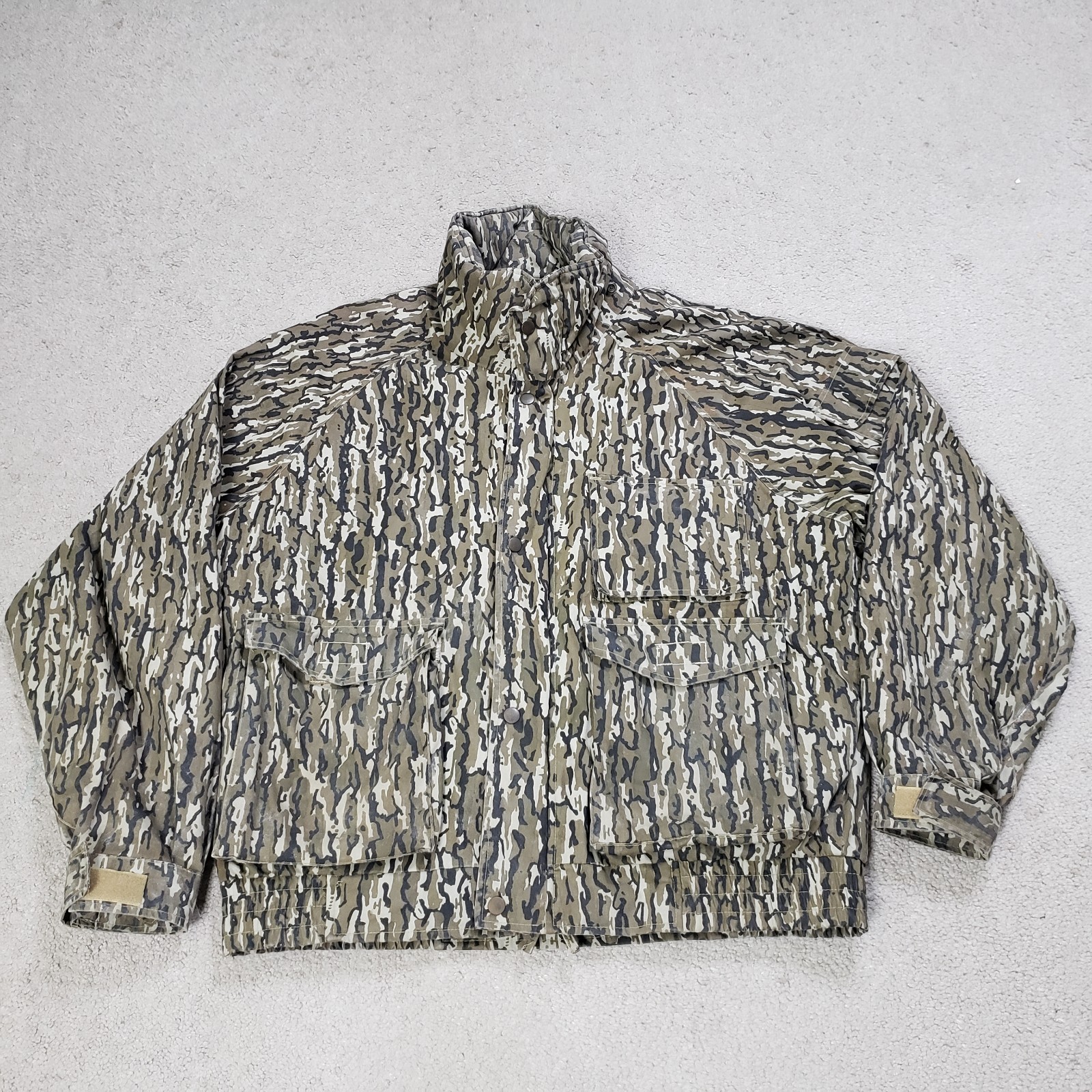VTG Gamehide Jacket Men L Brown Bottomland Camo Turkey Duck Shell Loops WP-3