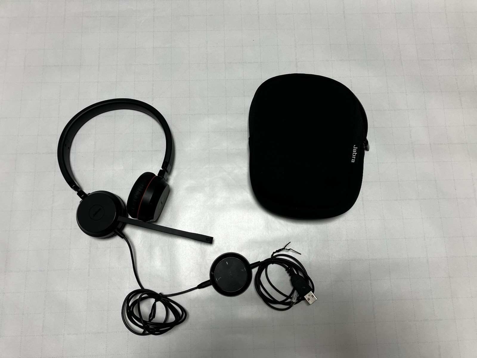 Jabra GN HSC016 USB Headset with Microphone USB Corded Black Open box with Pouch