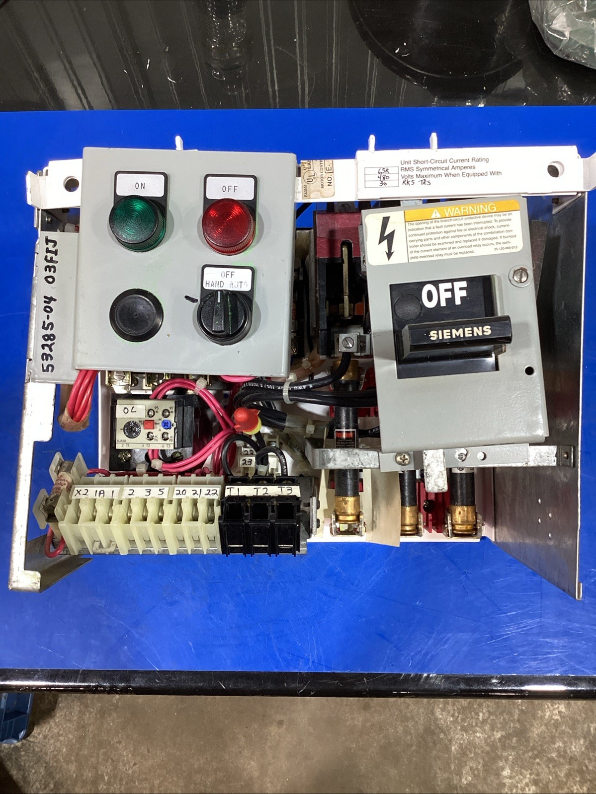 Siemens Motor Control Center Bucket