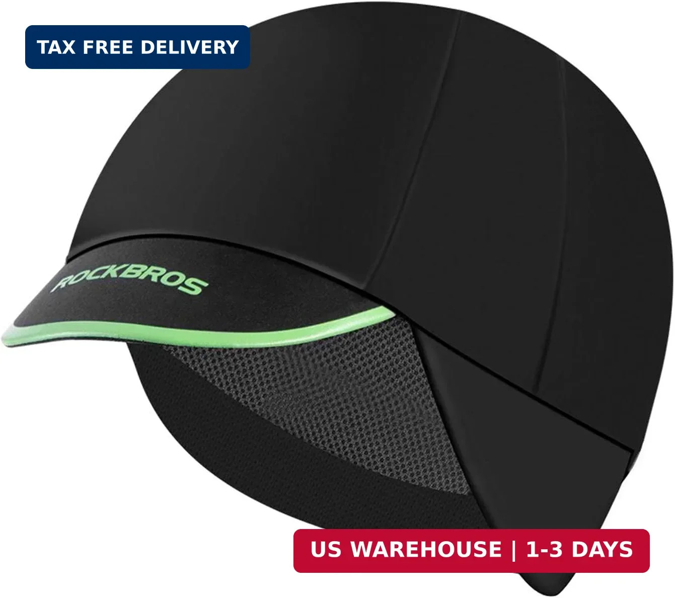 ROCKBROS Men's Cycling Cap Breathable Sun Proof Helmet Liner Hat Black