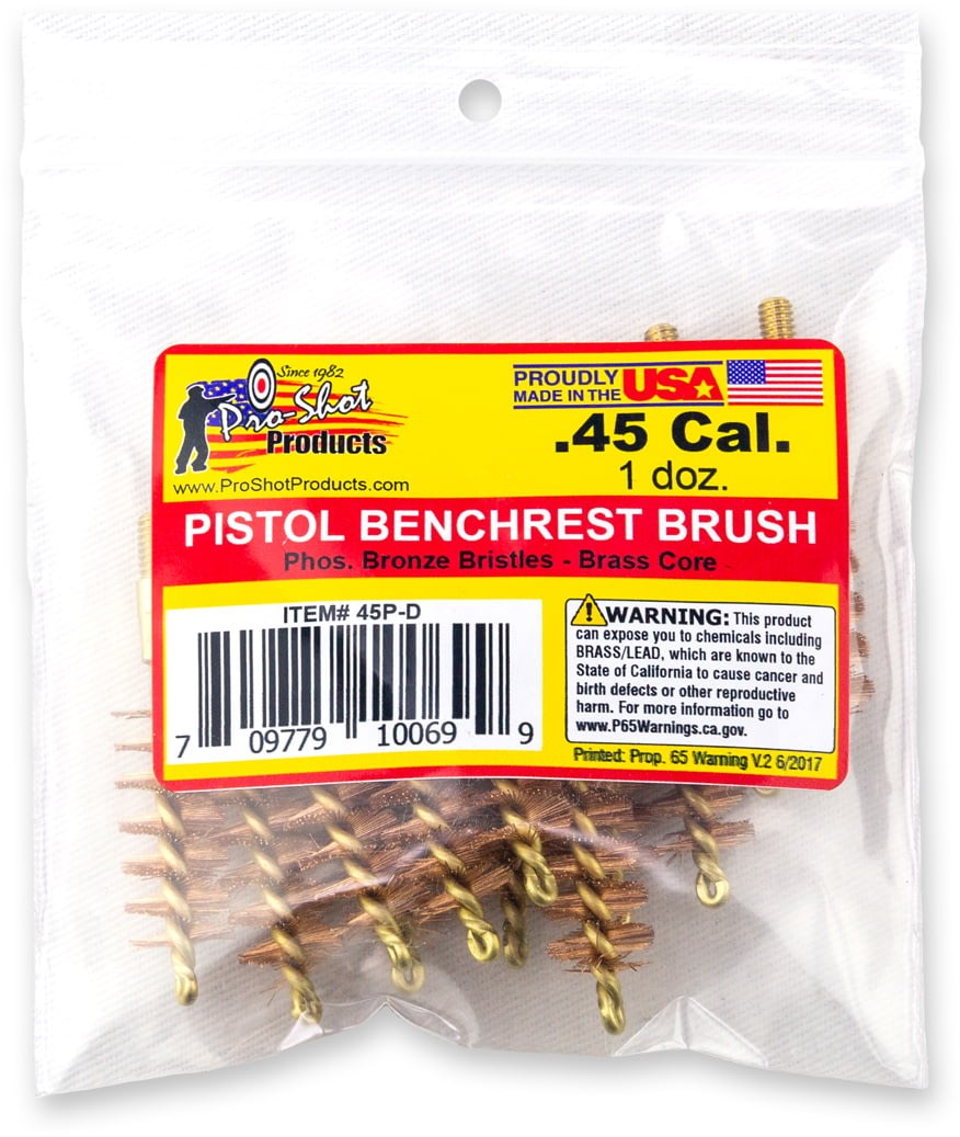 Pro-Shot .45 Caliber Brush Dozen Pack, 12 Quantity, 45R-D Bore Brush