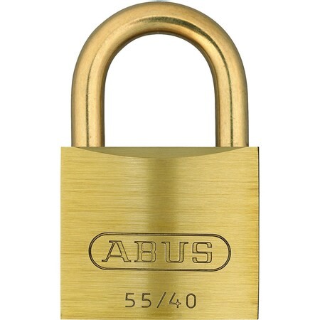 Abus 56641 Padlock, 1" H, 1 1/2" W, Brass