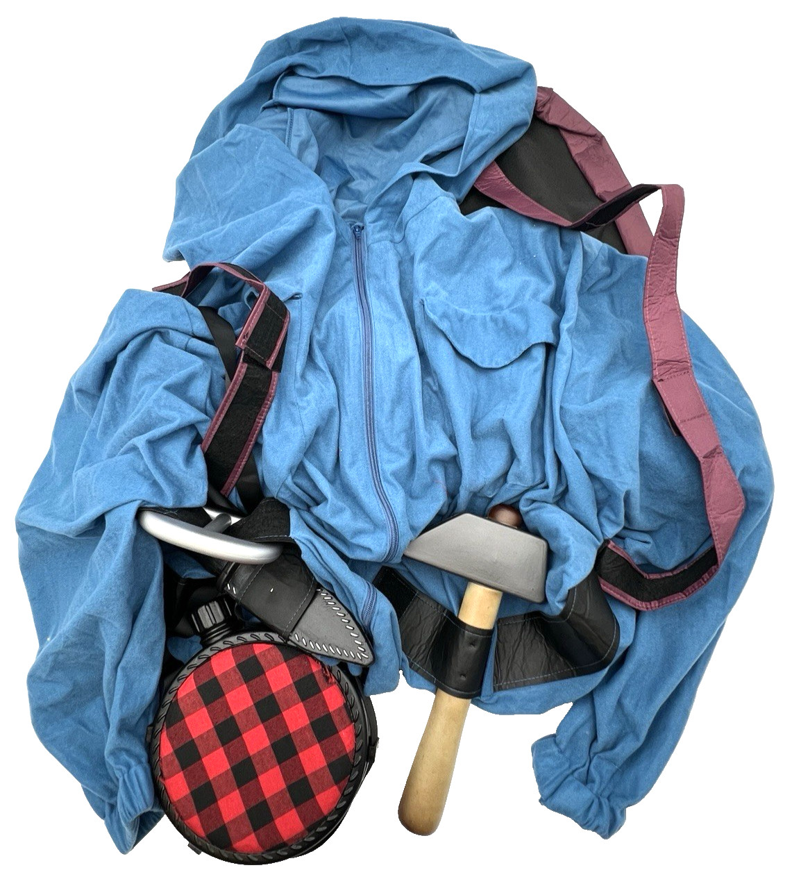 CLOTHING & BACKPACK FOR YUKON CORNELIUS ANIMATRONIC LOWES, USED