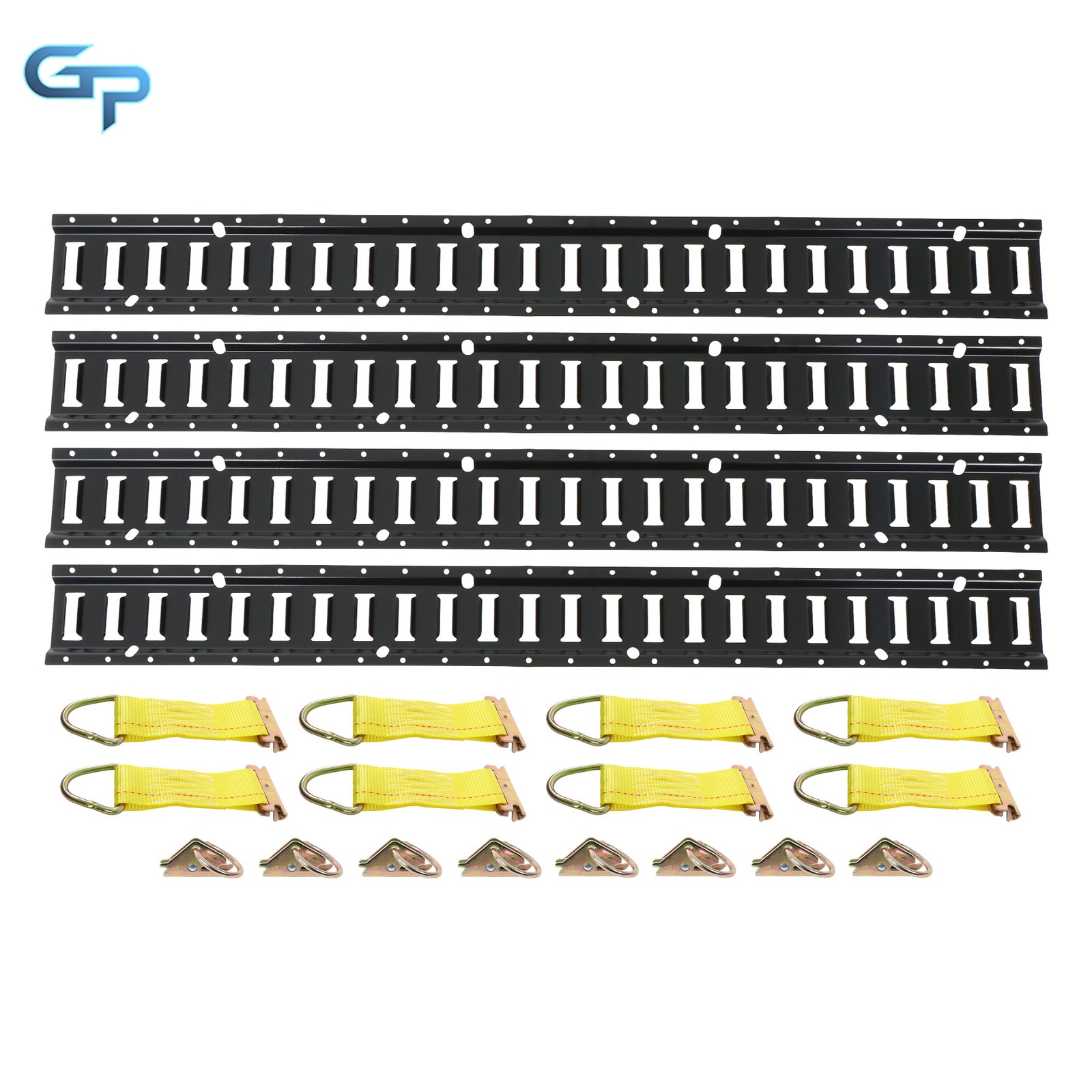For Trucks E Track Tie Down Rail Kit  8×4' E Track Rails End Caps ETrack Straps