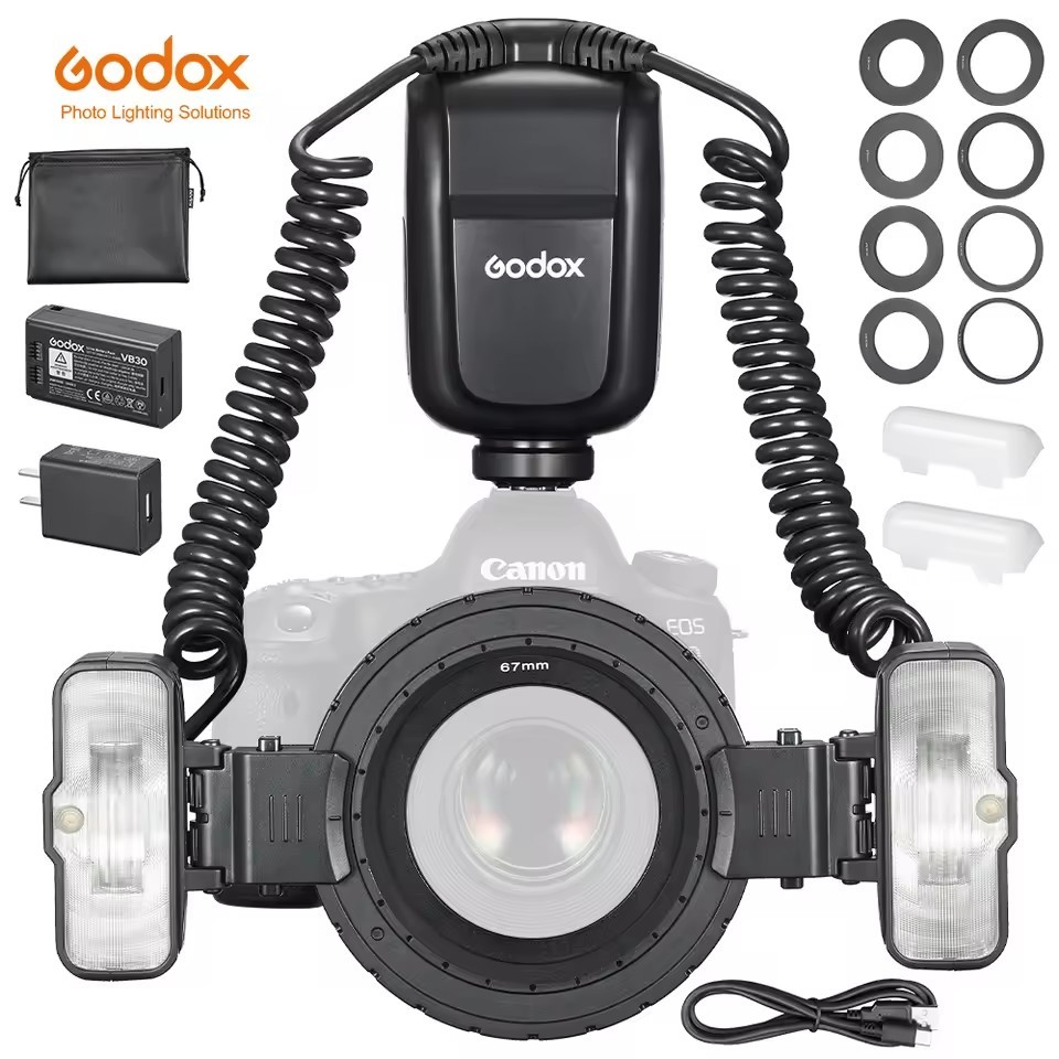Godox MF-T76 2.4G TTL HSS Macro Twin Flash Light Speedlite for Canon Nikon Sony