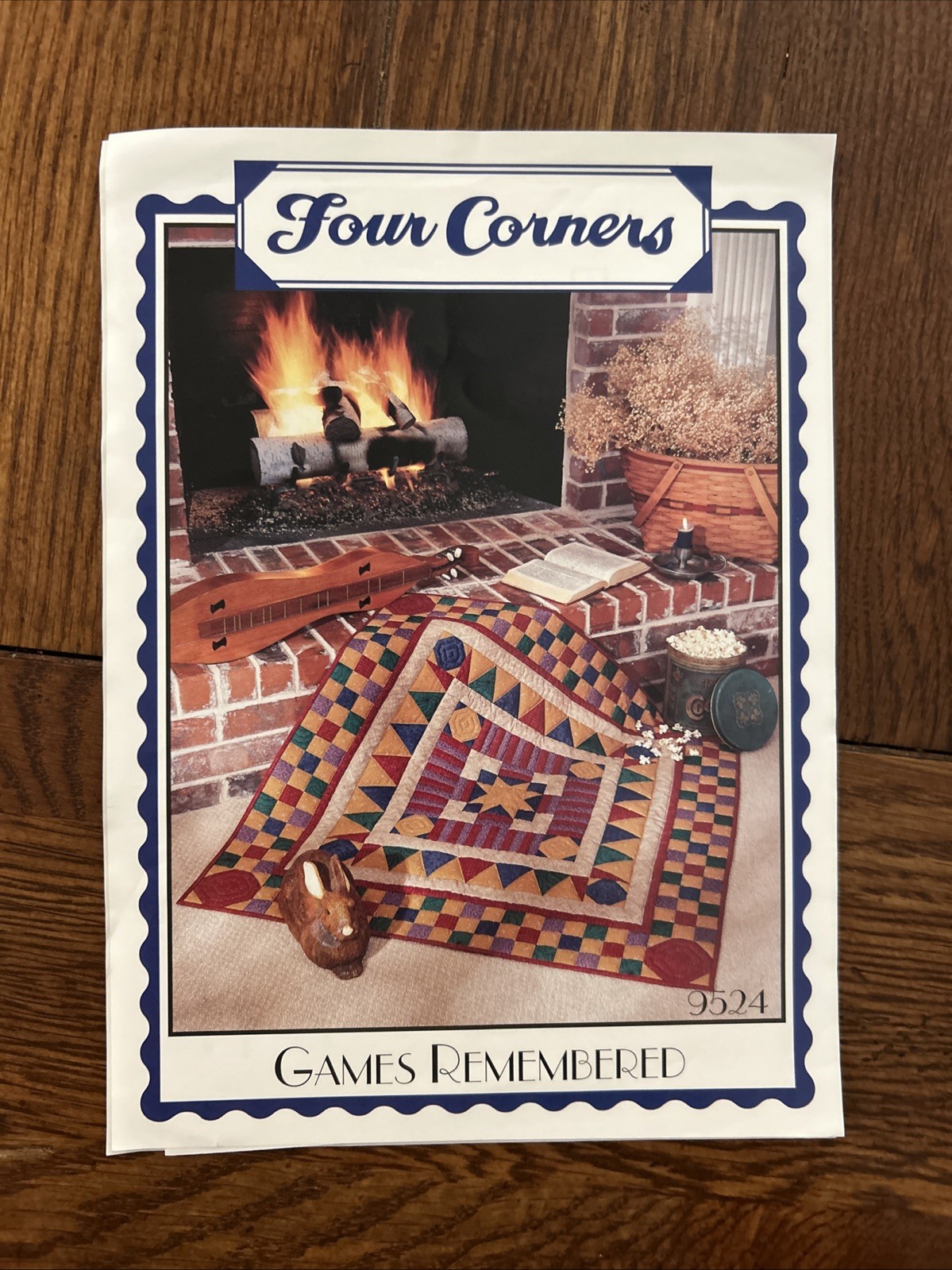 Quilted Wall hanging Pattern “Games Remembered”  38”x#38 #9524 By Four Corners