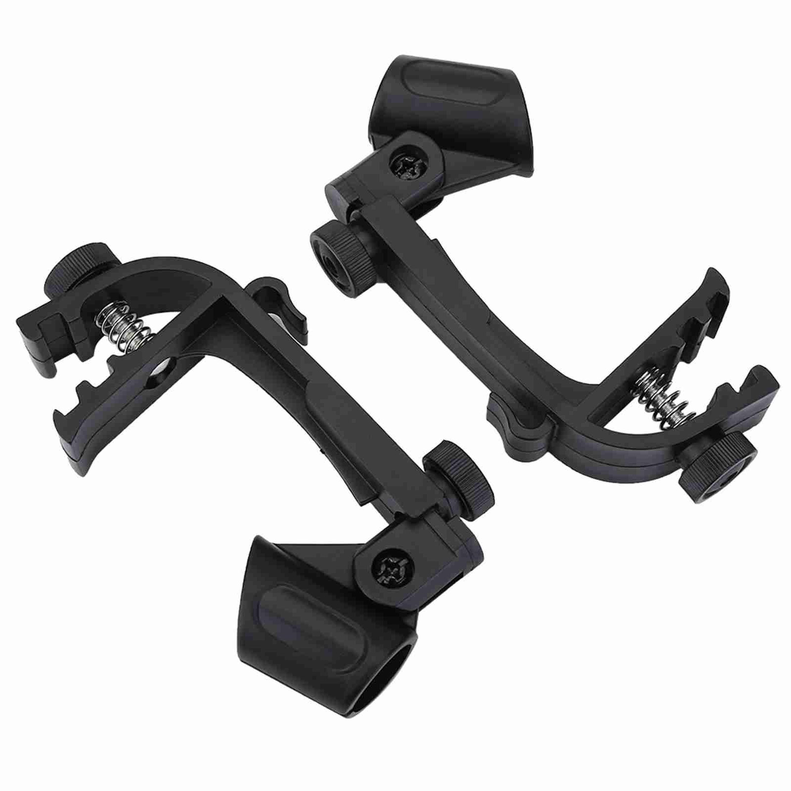 2 Pcs Adjustable Drum Mount Microphone Clip For Hands-Free Recording Or