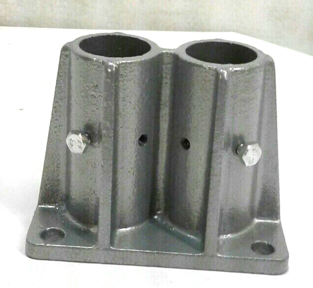 Global Industrial 940375 Double Socket Base For Pedestrian Barrier