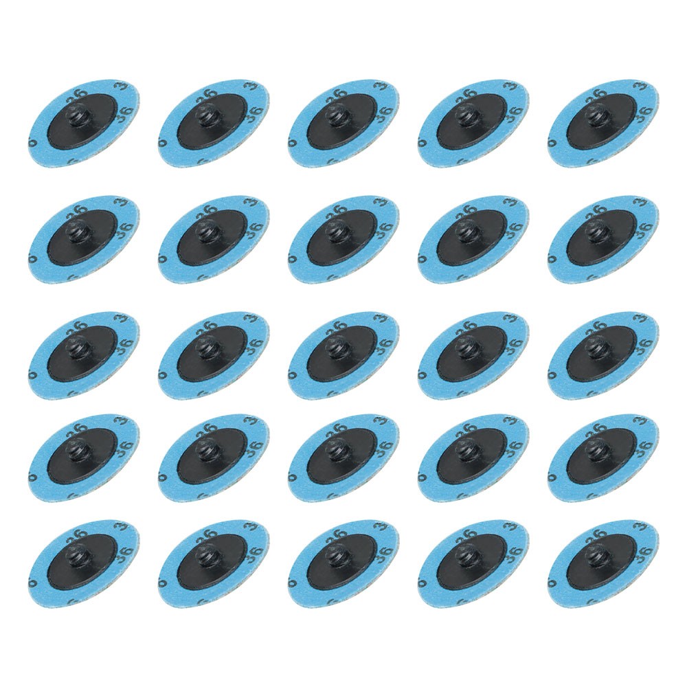 Zirconia + Grind Aid Quick Change Sanding Discs Type 25 Pcs 2" 36 Grit