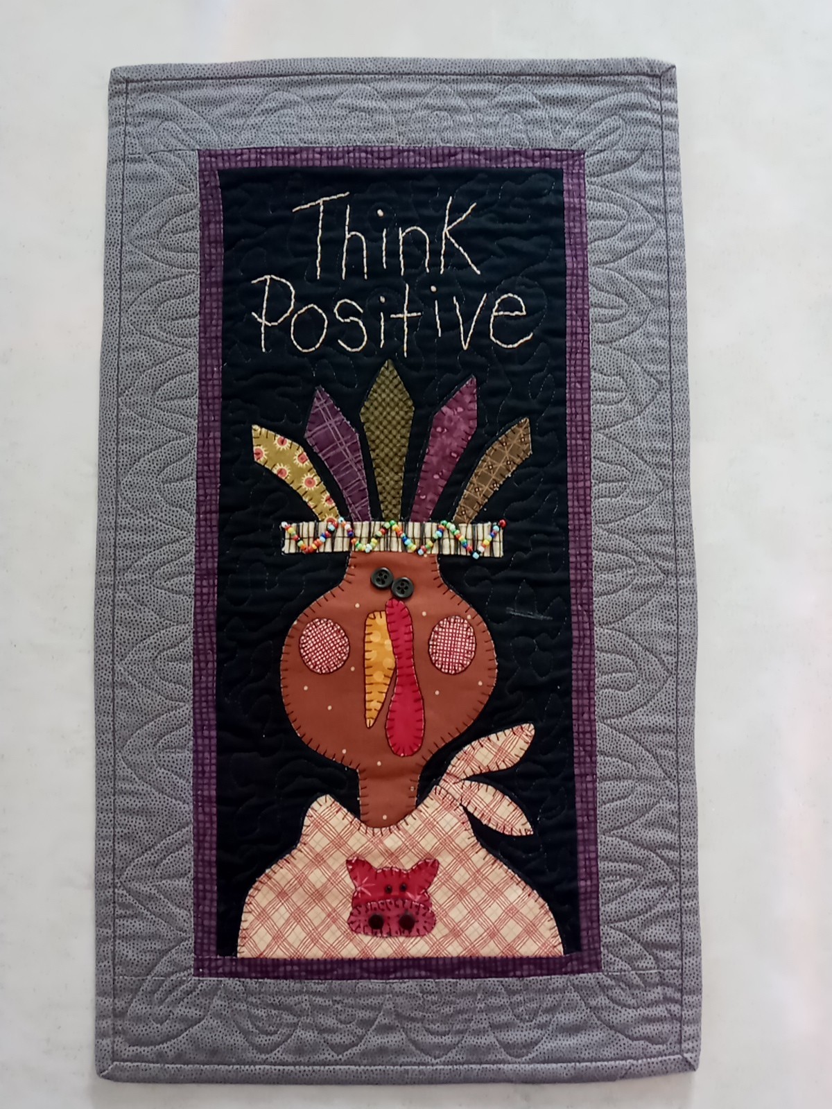 Bloomin Minds By: Lynn Doyle Runner 21.5x12"  Wall Hanging THINK POSITIVE