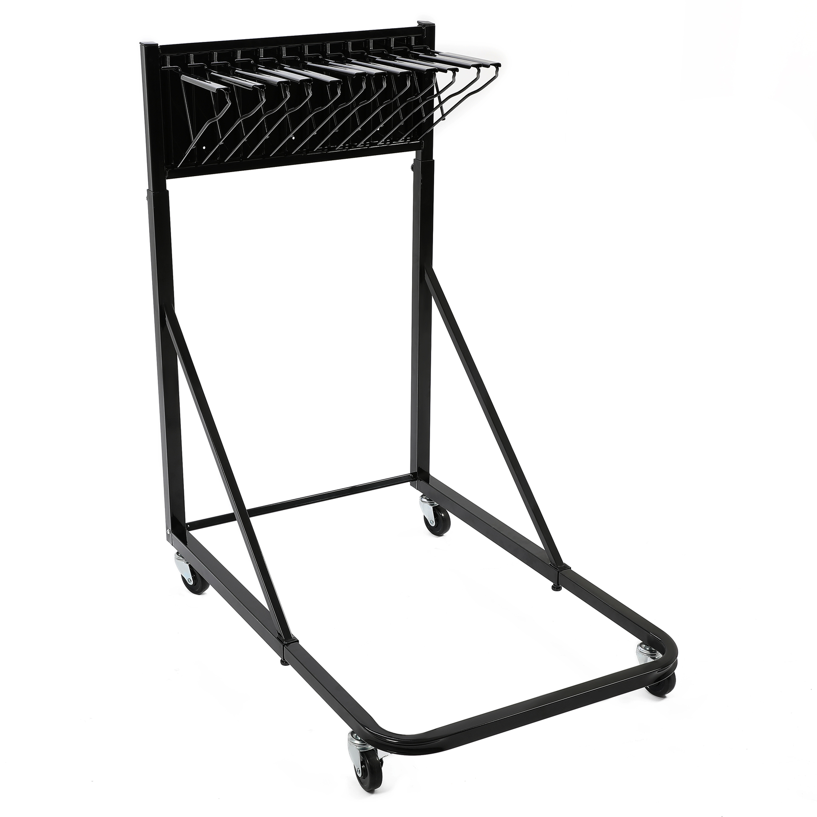 Mobile Blueprint Holder Storage Rack Hanging Poster Display w/12 Bracket 240 lbs