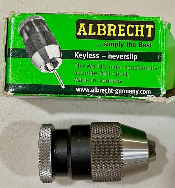 ALBRECHT C30-JO 0" to 1/8" Capacity, 0JT Mount Precision Keyless Drill Chuck.