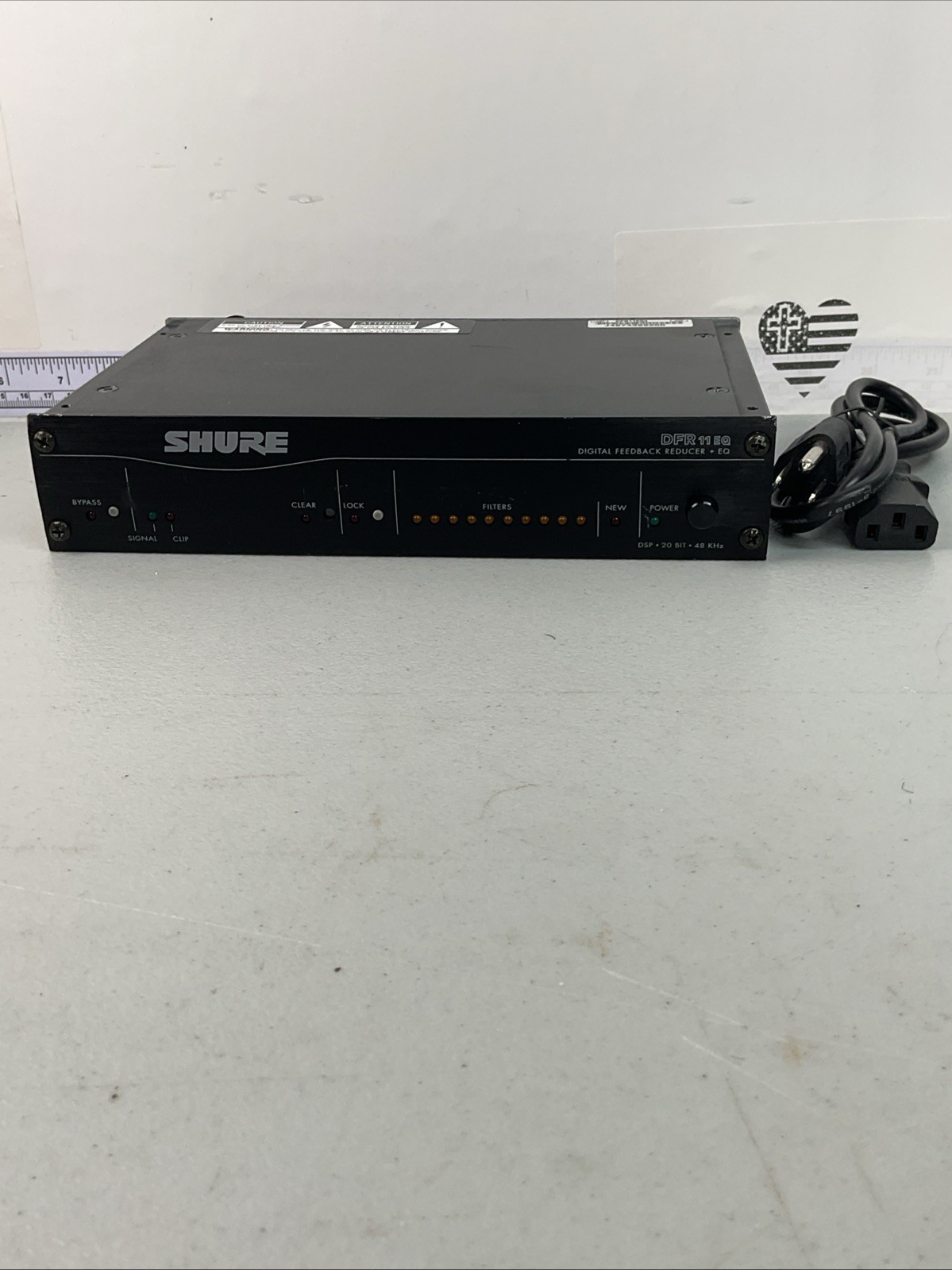 Shure DFR11EQ Half Rack 1U Single Channel Digital EQ Feedback Reducer Equalizer