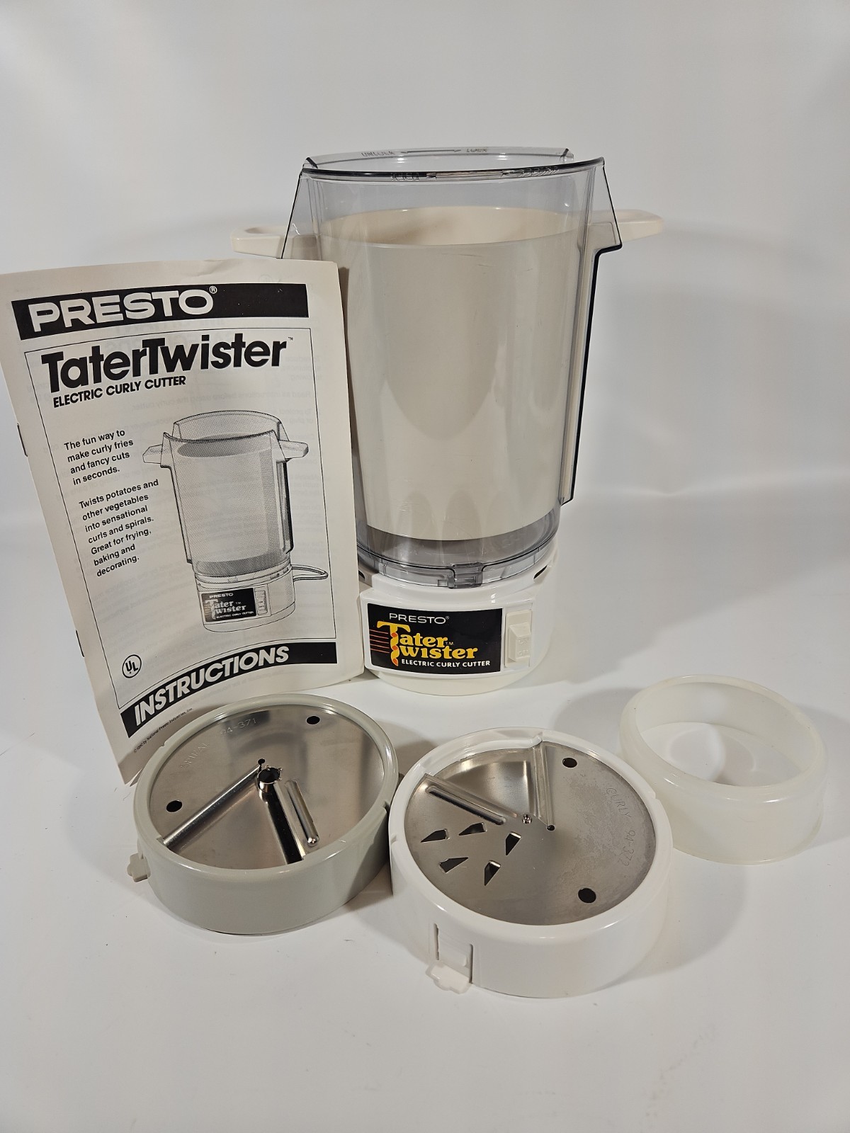 Presto Tater Twister 2 Blades Instructions Spiral Curly French Fries Cutter
