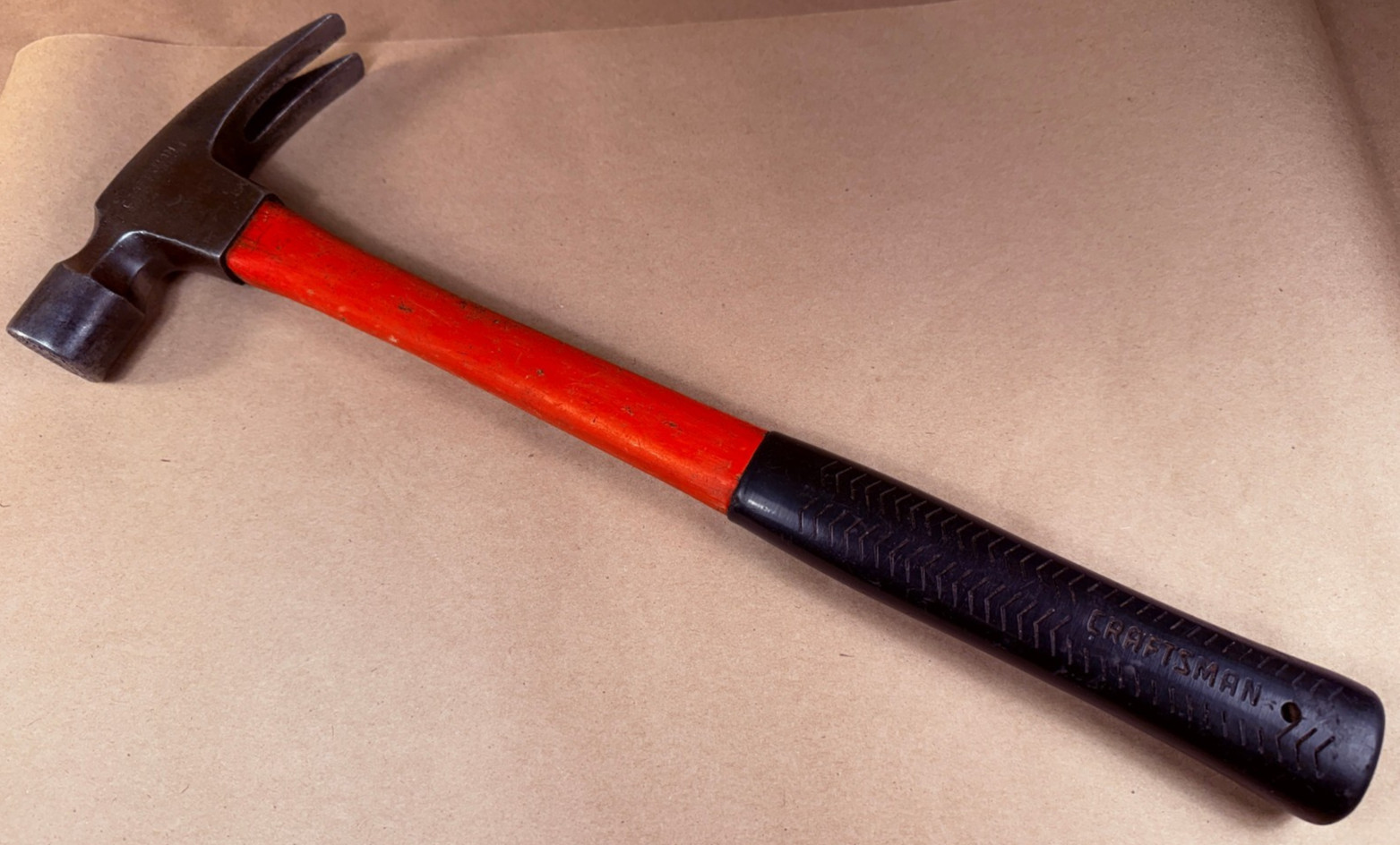 Vintage Sears Craftsman M USA Fiberglass 20oz Rip Claw Hammer 3823 Waffle Face