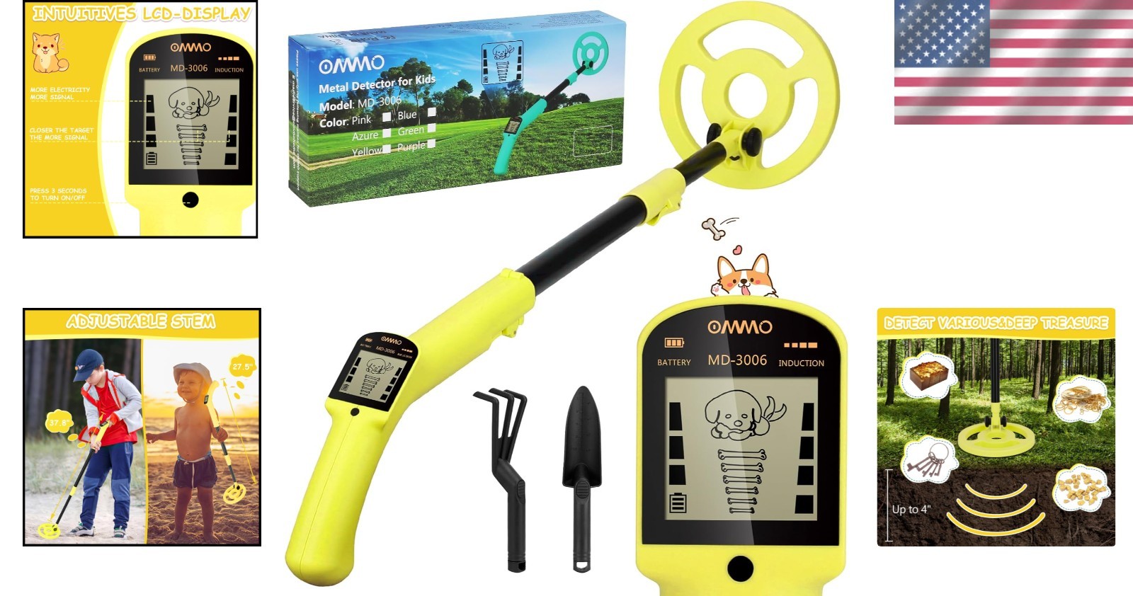Adjustable Metal Detector for Exploration Outdoor
