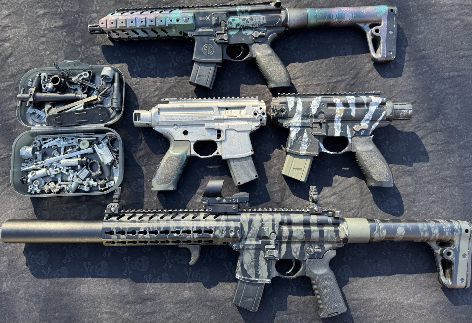 SIG Sauer MPX/MCX .177 pellet rifles and parts lot (please read description)