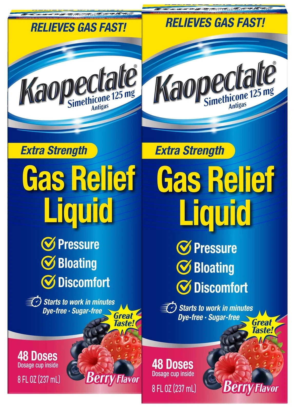 Kaopectate Extra Strength Gas Relief Liquid, Mixed Berry Flavor, Relieves Gas...