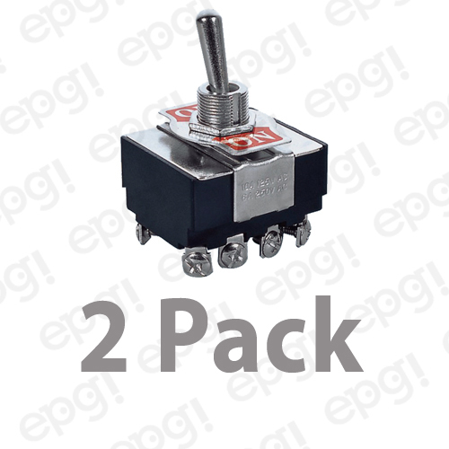 2 PACK - 4PST (ON/OFF) HEAVY DUTY TOGGLE SWITCH 15A-125V # ST97-2PK