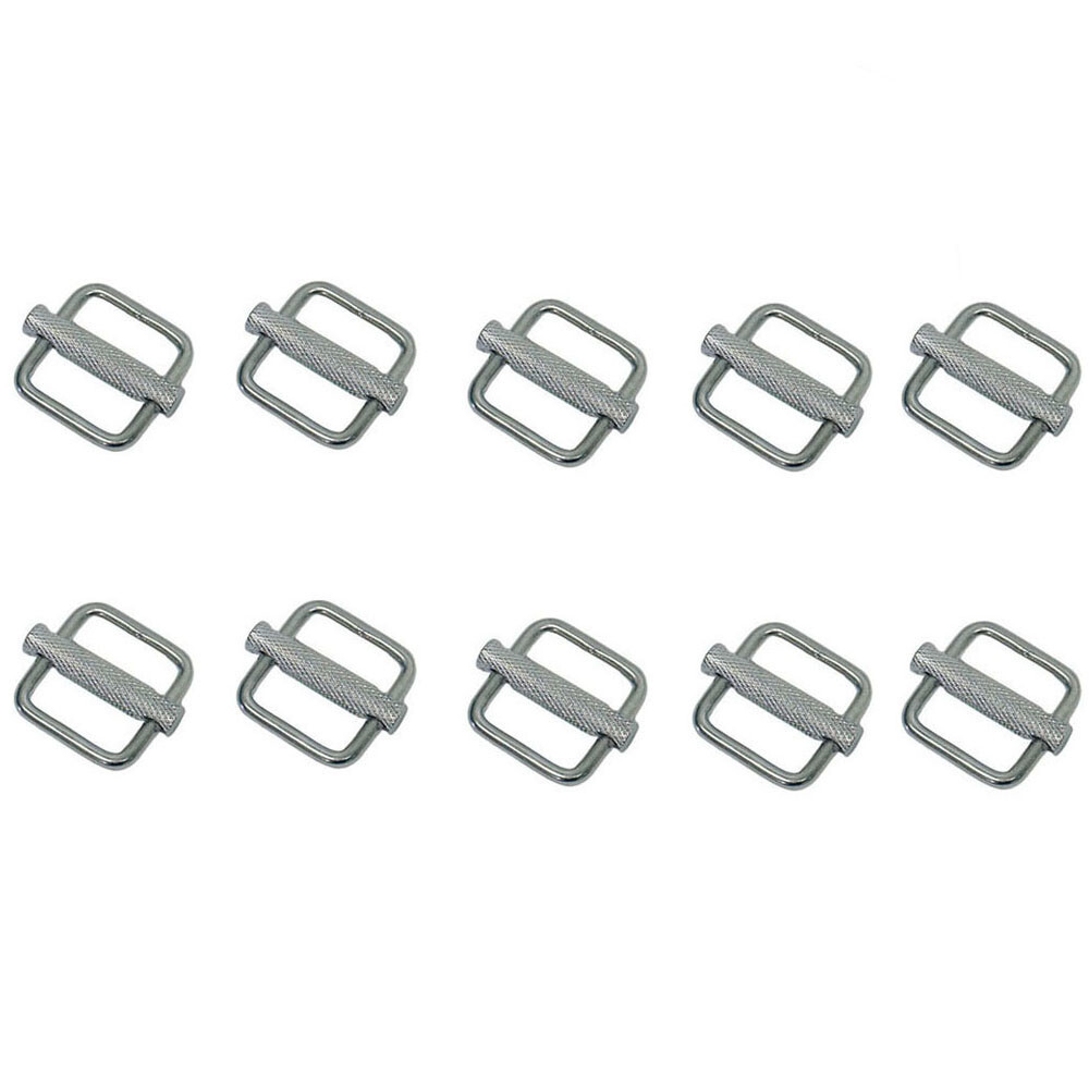 Marine Boat 1" Adjustable Slide Webbing Slider Tie Down Stainless Steel PACK 10