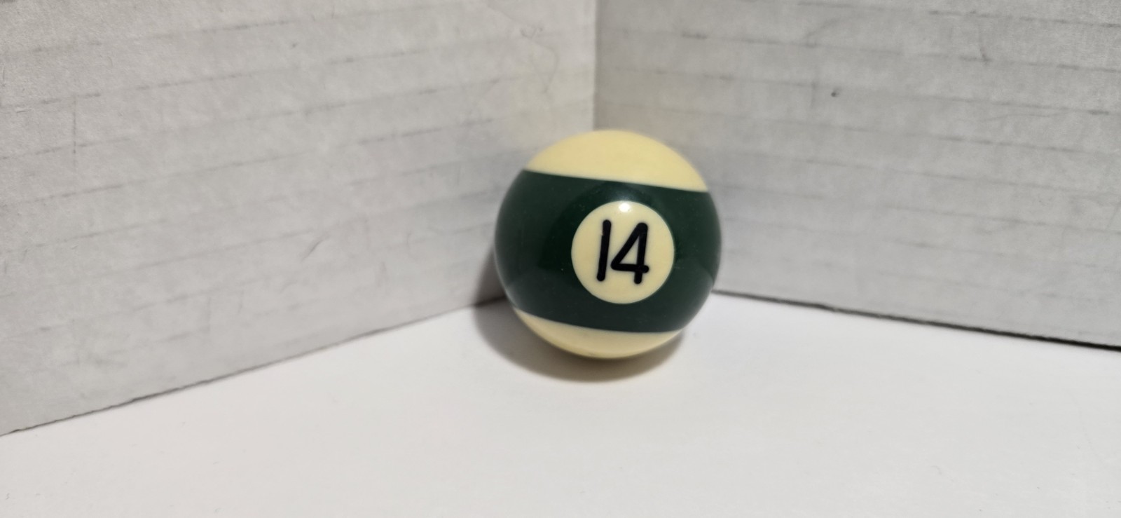 Replacement 1.5" Mini Billiard Pool Ball Green Striped #14 Ball