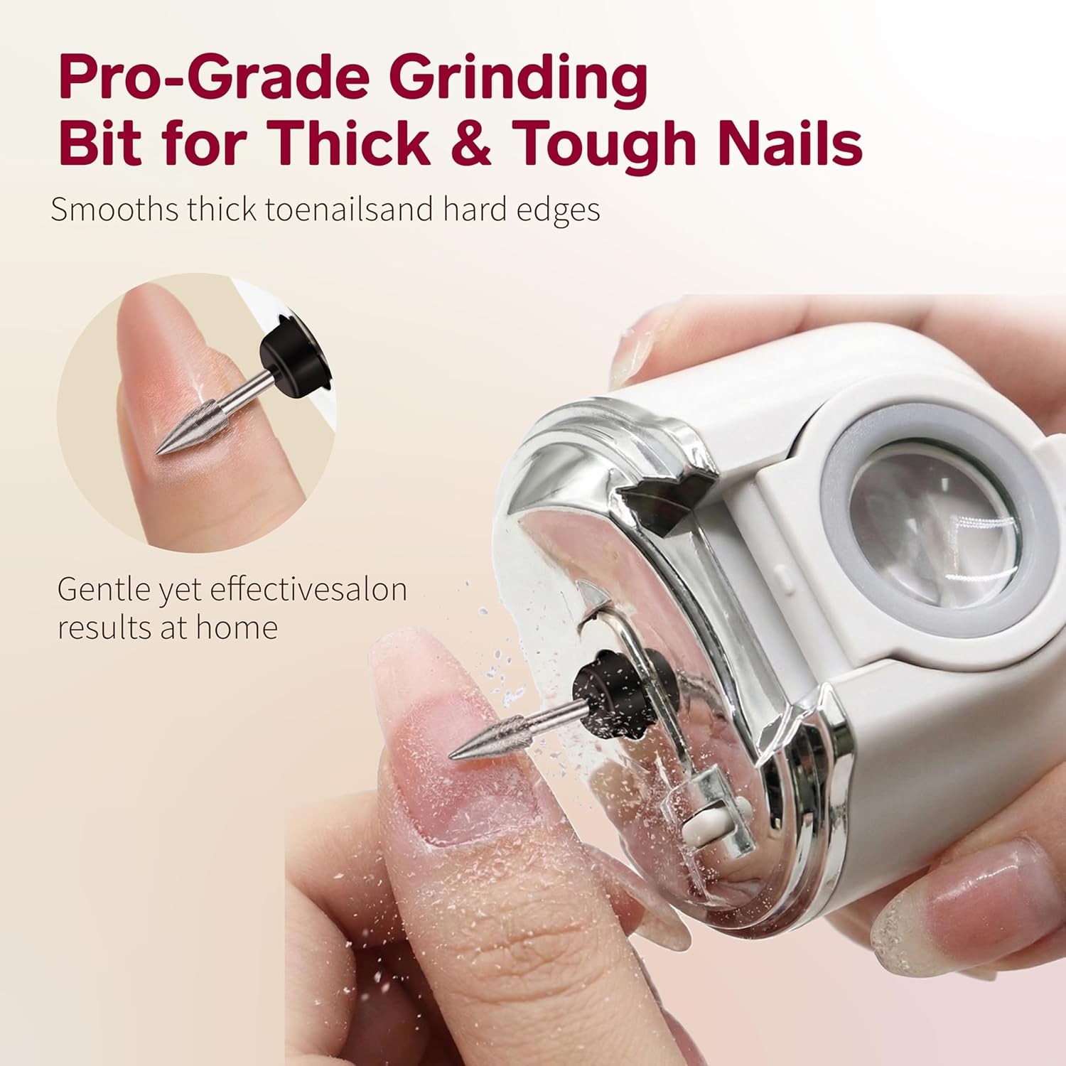 Electric Nail Clipper Automatic Thick Nails Trimmer With LED Lights & Magnifier