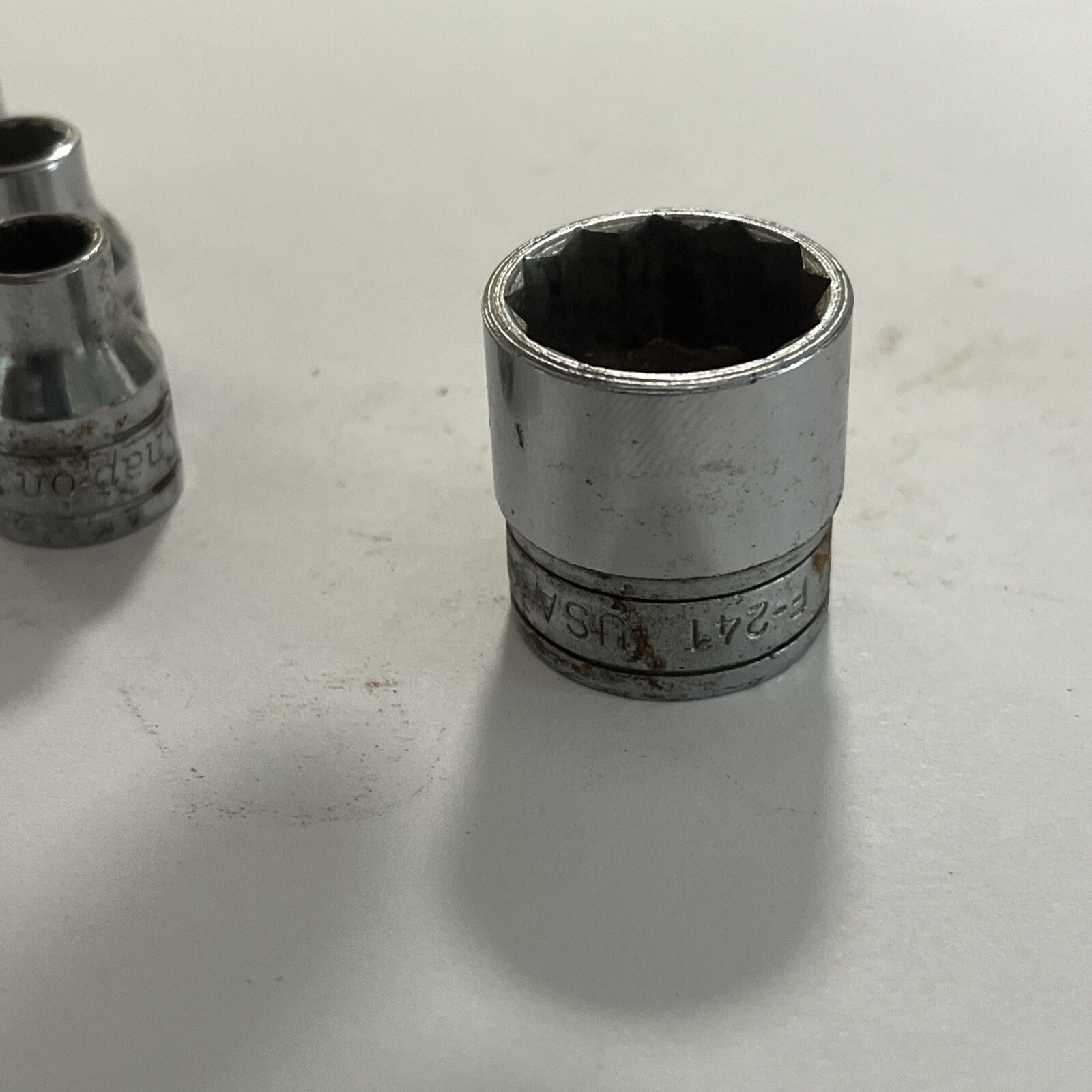 5- Snap-On Sockets 3/8 Drive 12-Point USA