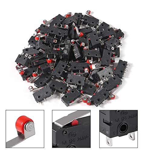 50PCS Micro Limit Switch Normally Open and Close Limit Switch KW12-3 with Balls