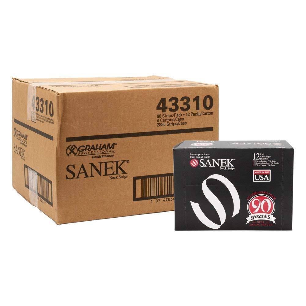 BARBER SALON GRAHAM BEAUTY SANEK NECK STRIPS 12 PACKS MADE in USA #43311