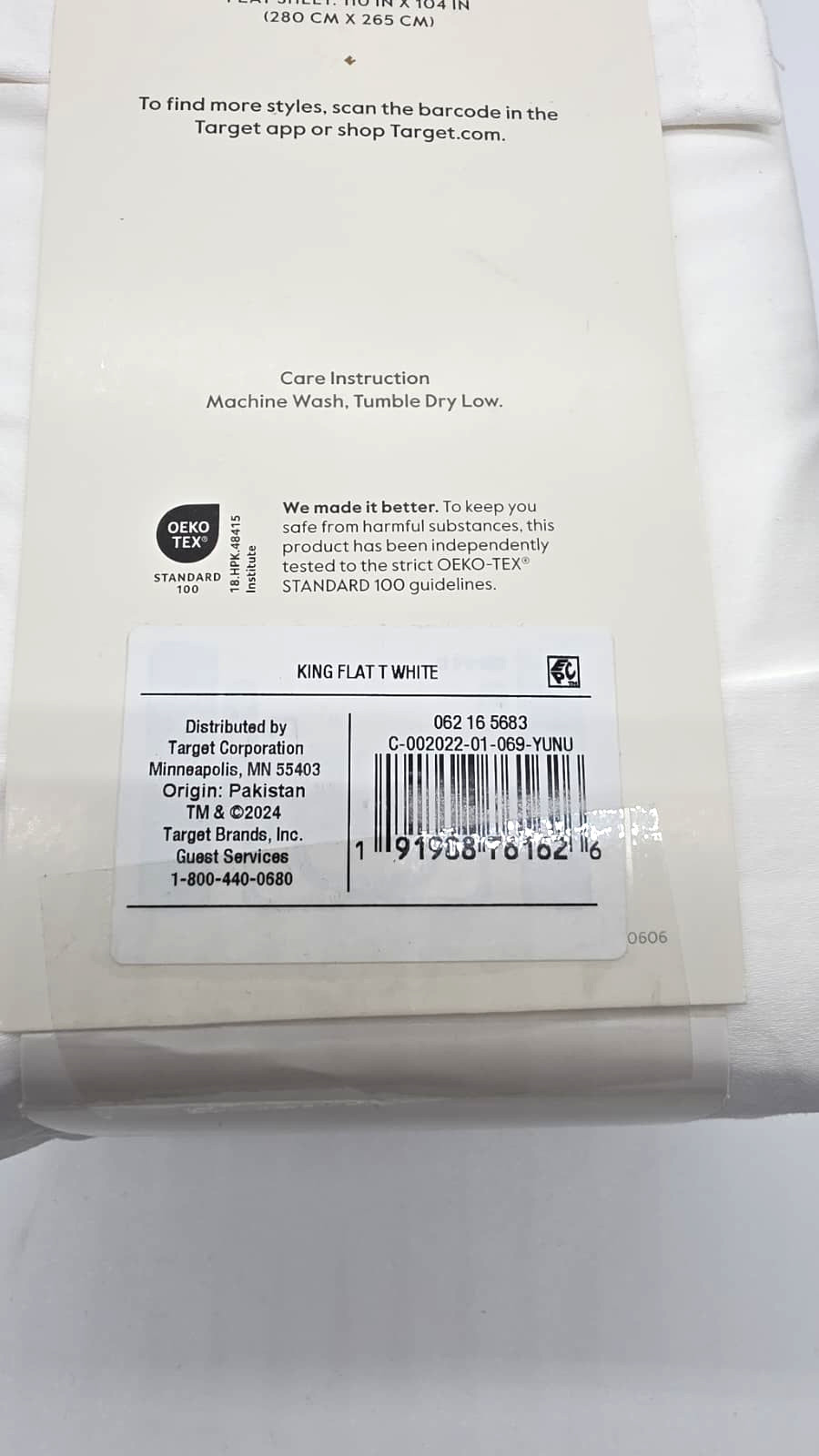 Threshold 400 Thread Count Performance King White Flat Sheet