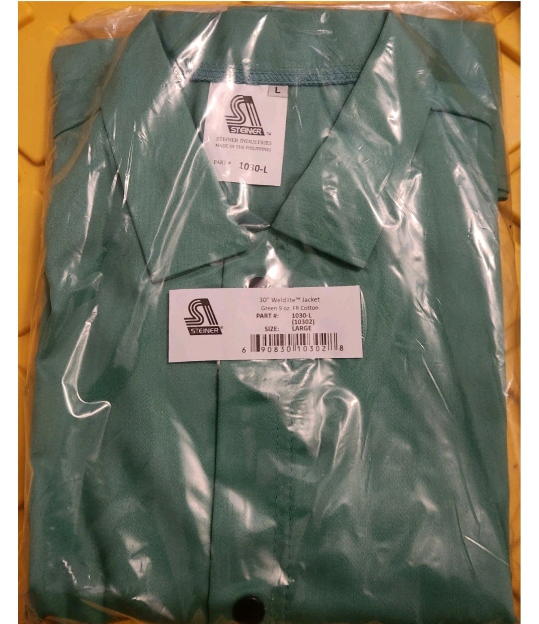 New Steiner Lightweight 30" Green Flame Retardant Cotton Welding Jacket 1030