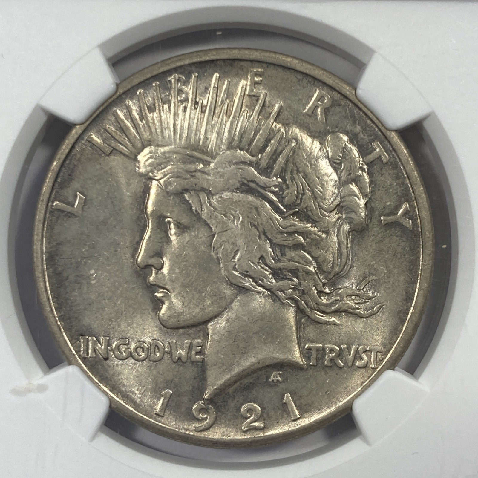 1921 Peace Silver Dollar 1.00. NGC MS62.